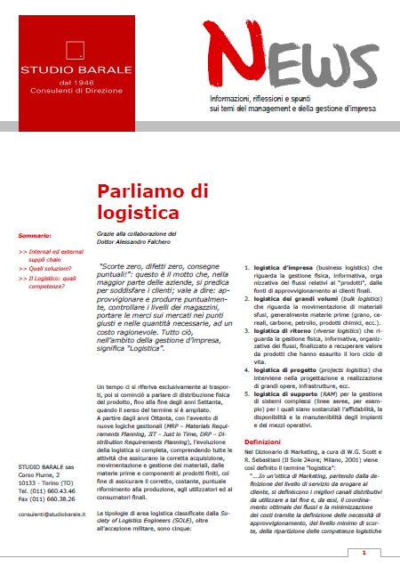 Consulenza logistica, ottimizzare logistica