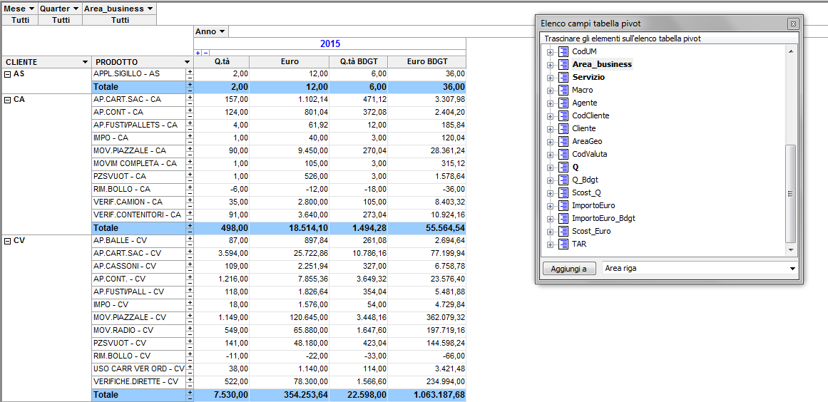 Software per il budget