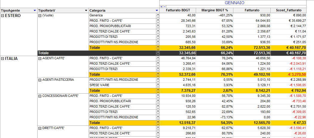 software analisi budget e scostamenti